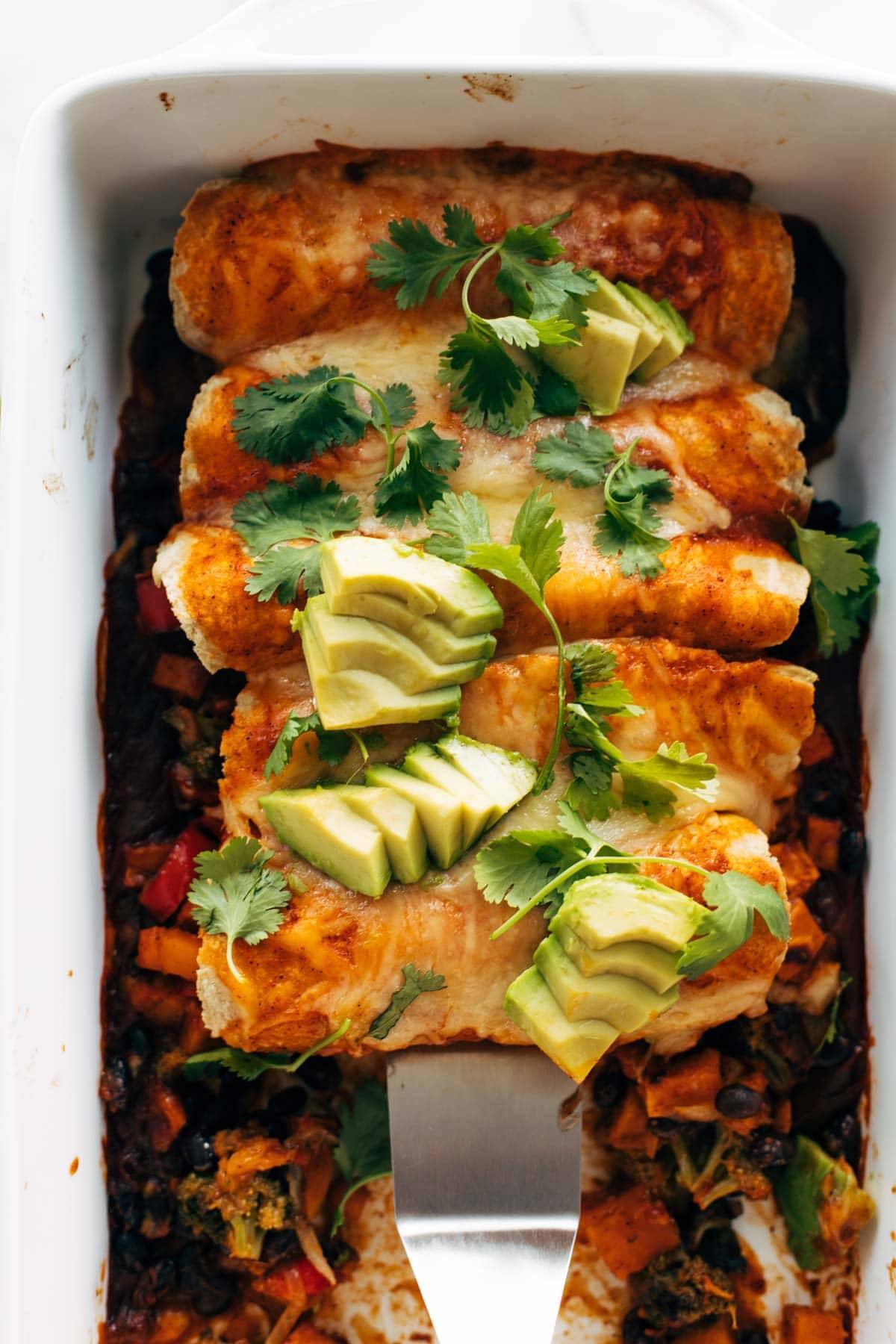 甜土豆黑豆素食enchiladas