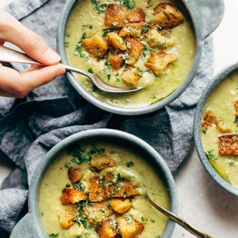 最佳VeganBroccoli茄子soup图片