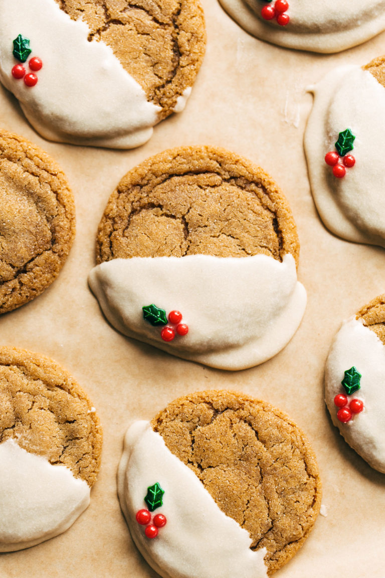 gingerbreadcookie加冰块和holly喷洒